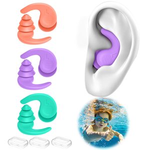 Tapones para los Oídos para Natación, Tapones de Silicona Impermeables para Adultos y Niños, Tapones para Deportes Acuáticos que Mantienen el Agua Fuera del Oído - Product Image 1