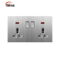 Enchufe Individual Moderno Personalizado de 220v-250v, Tomacorriente Universal, Interruptores de Luz de Pared para Hogar, Oficina, Hotel, Fácil Instalación