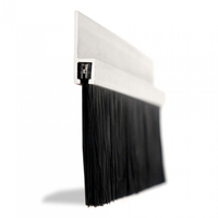 Brosse noire anti-poussière résistance à la chaleur Nylon plastique fil poils porte fenêtre joint bande brosse