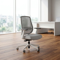 Chaise de bureau ergonomique moderne à dossier mi-haut en maille certifiée BIFMA avec soutien lombaire pour le mobilier de bureau d'entreprise en gros