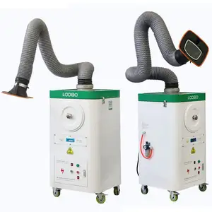 Máquina de limpieza láser de pulso para soldadura, Extractor de humos de soldadura con brazo de succión de 360 grados, Económica