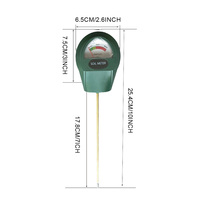 Thermomètre de sol testeur de fertilité du sol mécanique sans batterie compteur de sol en plastique pour la ferme de jardin et l'utilisation de plantes en pot