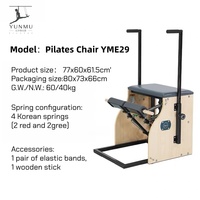 Chaise Wunda en acier au carbone haute résistance écologique avec poignées en acier réglables et 4 ressorts coréens importés pour studio de Pilates