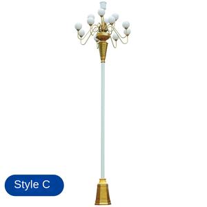 Postes de lámpara de decoración de farola China moderna, lámpara LED cuadrada de carretera para exteriores para Puntos escénicos, certificado ETL con energía Solar - Product Image 2