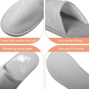 Chaussons jetables pour invités, 6 paires de chaussons de spa, d'hôtel et de maison pour les pieds nus, chaussons d'intérieur en vrac pour femmes et hommes - Product Image 4