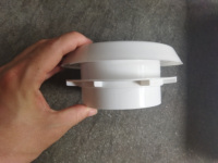 Vannes d'air en plastique pour systèmes de ventilation, à monter dans les conduits ronds avec cadre de fixation, en ABS