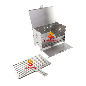 2023 Barbecue Portable en acier inoxydable de Style populaire gril de BBQ à charbon de bois de gaz pliable avec couvercle <span class=keywords><strong>Plancha</strong></span> <span class=keywords><strong>pour</strong></span> le <span class=keywords><strong>Camping</strong></span> extérieur - Product Image 6