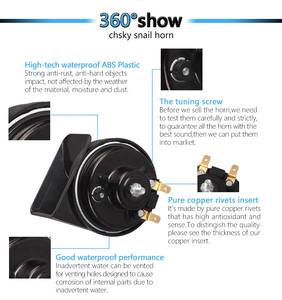 CHSKY 12V klaxon de voiture haute qualité voix forte escargot klaxon croustillant élégance noir haut-parleur électrique spécial pour <span class=keywords><strong>Nissan</strong></span> Crisp élégance - Product Image 4