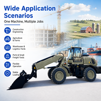 Chargeur à bras télescopique NIMBUS avec plusieurs configurations disponibles, bras télescopique et bras à levage élevé pour travaux agricoles, chargeur diesel