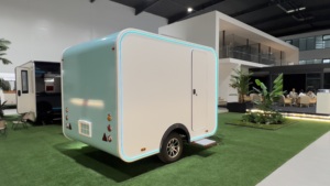 Mini Food Truck per Tè Freddo, Gelati, Pizza, Caffè, Panetteria e Concessioni per Fast Food - Bar Mobile Taffany Blue - Product Image 3
