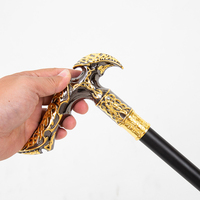 T-handle design créatif cool et luxueux bâton de marche en métal décoration de fête de vacances accessoires de cosplay bâton de marche gentleman