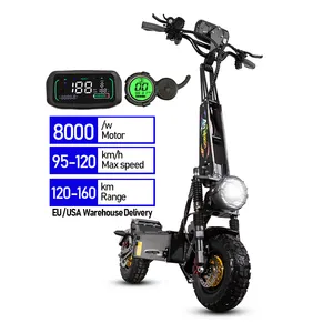 Nuovo modello a buon mercato 8000W potente 13 pollici grasso pneumatico 100 Km lungo raggio Off Road Scooter adulto 72V Scooter elettrico