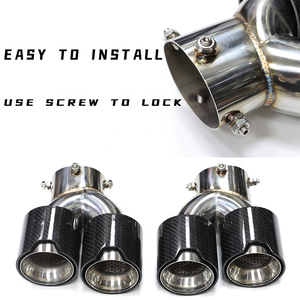 Punta de escape de fibra de carbono SYPES para BMW G22 G23 G26 <span class=keywords><strong>M440i</strong></span> 2021 <span class=keywords><strong>2022</strong></span> Dual M tubo de escape silenciador punta sistema de escape boquilla Tailpip - Product Image 3