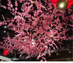 Árbol Artificial de Flores de Cerezo para Techo, Ramas de Flores de Durazno, Decoración de Pared, Flor de Cerezo Artificial - Product Image 1