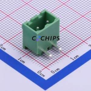 KF2EDGRC-5.0-2P Plug-in Terminal Block Bent Lead Through Hole,P=5mm Connector Board-to-Board / Socket - Closed 1x2P 5mm Green - Product Image 1