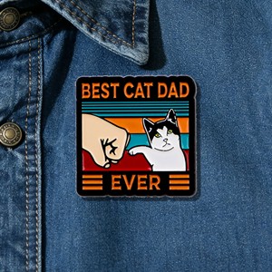 Pin <span class=keywords><strong>de</strong></span> dibujos animados <span class=keywords><strong>de</strong></span> zinc esmaltado personalizado, estilo antiguo y moderno, con diseño <span class=keywords><strong>de</strong></span> puño y huella <span class=keywords><strong>de</strong></span> pata, para papá, venta al por mayor - Product Image 2