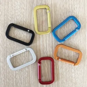 Aluminum square carabiner clip for key ring