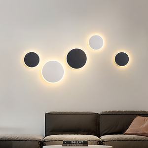 Lámpara de Pared LED Circular Moderna Nórdica, Adecuada para Dormitorios, Salas de Estar, Pasillos y Corredores - Product Image 2