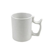 Mug à café en céramique blanche 340 ml, mug vierge pour sublimation avec logo personnalisé, pour le bureau, la maison, cadeau