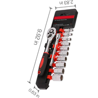 Jeu de clés à douille portables 12 pièces 1/2 pouce pour réparation automobile, clé à douille à cliquet rapide, ensemble d'outils pour véhicule