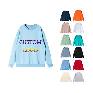 300 GSM 사용자 정의 크루넥 대형 운동복 크루넥 면 스웨터 & 후드 빈 드롭 숄더 풀오버 운동복 - Product Image 1