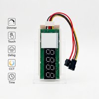 Contrôleur de miroir intelligent éclairé 12V 60W avec fonction de variation de couleur, de réglage de la température et de minuterie, et interrupteur à capteur tactile