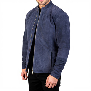 Gingtto Vintage Custom Logo <strong>Jacket</strong> Men Casual Suede Mens Motorcycle <strong>Jacket</strong> - Product Image 5