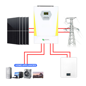 Inversor de energía solar de 5Kw 48V Sistema de almacenamiento de energía híbrida Fase dividida Fuera de la red en la red Mppt Batería de respaldo para el hogar - Product Image 4