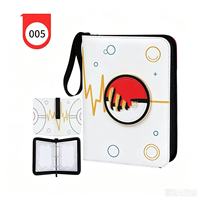 Classeur personnalisé à 4 pochettes pour cartes, album de collection de cartes, album photo sur chevalet, classeur à fermeture éclair en PU pour cartes à collectionner Pokémon