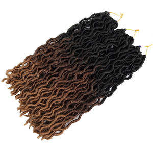 Extensions de cheveux Gypsy Locs Goddess Faux Locs, dreadlocks colorées, cheveux ondulés bohèmes, accessoires de tressage, cheveux crochet Gypsy Locs - Product Image 3