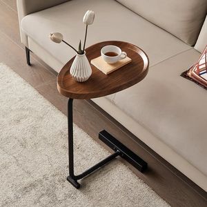 현대 미니멀리스트 거실 침실 이동식 <span class=keywords><strong>C</strong></span> 자형 소파 사이드 테이블 단단한 나무 침대 옆 테이블 코너 테이블 - Product Image 4