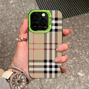 Light Luxury Plaid para iPhone 16 Pro Max I Phone Case Apple 12 13 14 15 Plus Trendy Classic X Bulk Fancy Trendy Brand Cover - Product Image 5