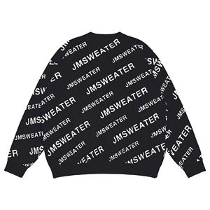 사용자 정의 로고 남성 스웨터 제조업체 OEM 자카드 풀오버 겨울 크루 넥 니트 코튼 점퍼 남성용 맞춤 니트 스웨터 - Product Image 4