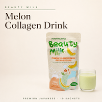 Poudre de boisson beauté au lait de melon miel, glutathion et collagène – Hydratante, anti-âge, soin de la peau, complément beauté