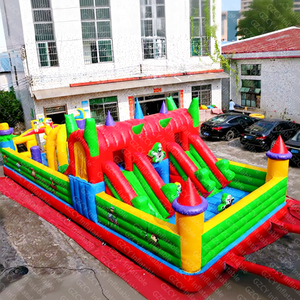 Grand château gonflable gonflable gonflable toboggan sec grand château gonflable amusant ville sautant - Product Image 1