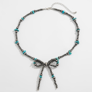 סגנון בוהמי בוהמיאן המערבי שרשרת קשת קשת קשת שרשרת כדור טורקיז y2k מתוק גראנג הצהרה אופנה צוקר - Product Image 5