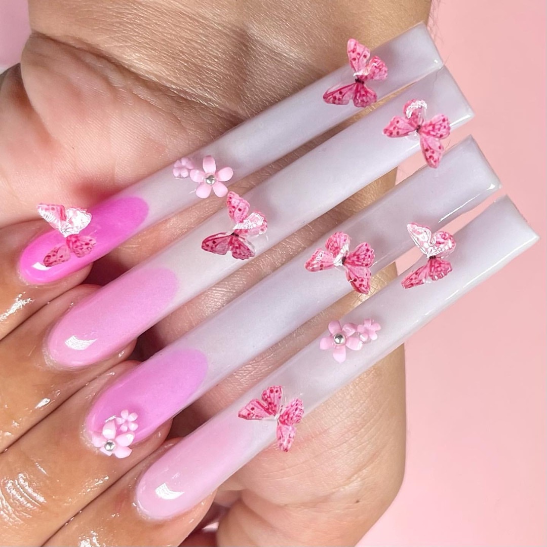 Butterfly Wings in 3D on Nails