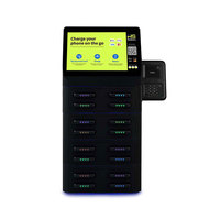 Estación de Carga Móvil para Negocios con 16 Ranuras y 8000mAh, Gabinete POS de Alquiler con Funciones Inteligentes de Carga Rápida, Máquina Expendedora de Power Bank