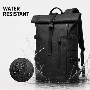 Mochila Roll Top EURCOOL OEM para Homens, Impermeável, Expansível, para Laptop, Antifurto, USB, Nylon, Design Casual - Product Image 3