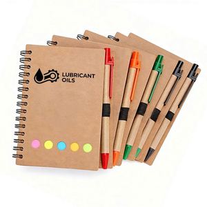 Promotion Logo for Lubricant Oils Kraft <b>Notepad</b> With <b>Sticky</b> Notes Notebook and Pen Custom Promotional Gifts - Product Image 1
