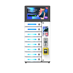 Casier de recharge MIA Pre Pro à 8 compartiments, fonctionnant avec des pièces de monnaie et des cartes de crédit, avec écran d'affichage numérique, acceptant les paiements sans numéraire et Apple Pay - Product Image 1