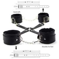 10PCS Fétiche Kits Lit Contraintes Bondage En Peluche PU Sexy Flirter Jouets Alternatifs Attaché BDSM Bondage Costume Adulte Sex Toy pour Femmes