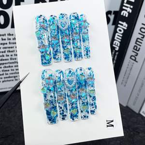 Nueva moda cubierta completa <span class=keywords><strong>uñas</strong></span> extra <span class=keywords><strong>largas</strong></span> hecho a mano acrílico Prensa en <span class=keywords><strong>uñas</strong></span> conjunto con pegamento XXXL <span class=keywords><strong>uñas</strong></span> postizas - Product Image 6