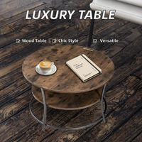Ensemble de tables basses modernes de luxe à 3 niveaux, style hôtel, table d'appoint en métal noir avec table gigogne en bois MDF pour le salon à domicile
