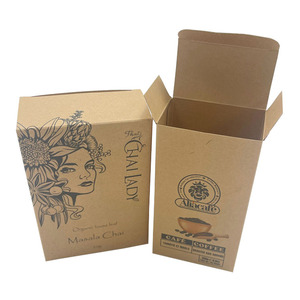 Caja de Cartón Kraft Marrón Personalizada con Impresión de Logotipo en la Tapa y la Base, Embalaje Ecológico Reciclable, Caja para Café - Product Image 3
