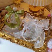 Personnalisé pour Champagne Or Floral Ruban Transparent Boîte De Bonbons Élégant Givré Party Favors Décoration De Mariage Nouvelle Arrivée Boîte-Cadeau