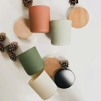 Bocaux en céramique de haute qualité avec couvercle, conteneur, bougie mat, décoration de mariage, maison, ml