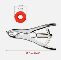 Applicateur de castration sans sang Pince de castration d'agneau avec anneaux en caoutchouc Elastrador pour animaux mâles nouveau-nés