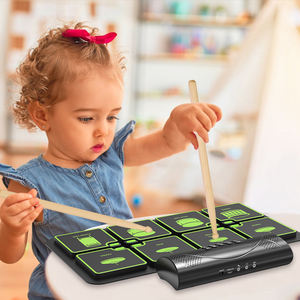 Mini ensemble <span class=keywords><strong>de</strong></span> jouets en silicone <span class=keywords><strong>Jazz</strong></span> Cymbales à faible volume Caisse claire Ensemble <span class=keywords><strong>de</strong></span> batterie professionnel pour enfants - Product Image 2