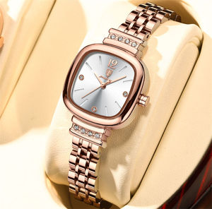Correa de reloj Poedagar 710 de acero inoxidable de alta calidad, relojes de pulsera de cuarzo para mujer, de primera marca, resistentes al agua. - Product Image 1